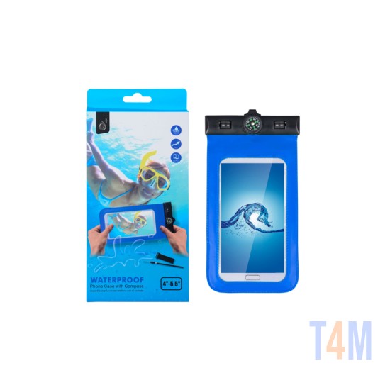 ONEPLUS WATERPROOF BAG BB105 AZ FOR MOBILE WITH COMPASS BLUE